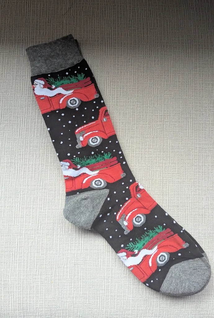 Brand New Christmas Socks - Santa's Red Truck photo 1