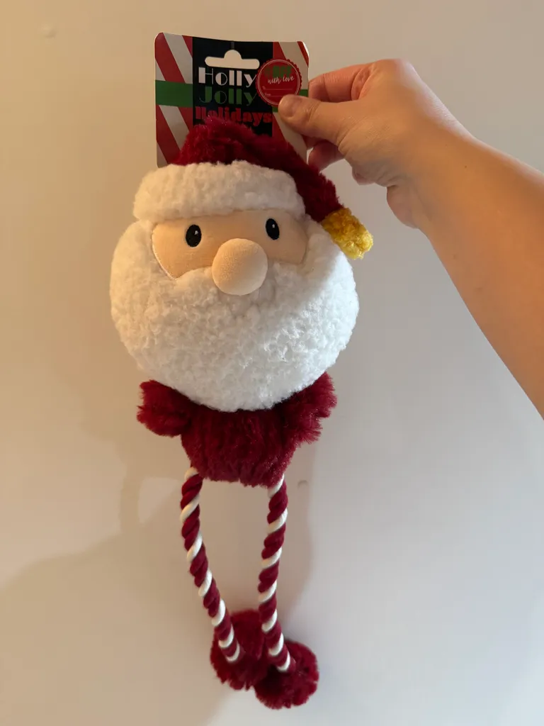 BNWT Holly Jolly holidays Santa dog toy  photo 1
