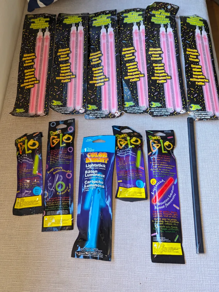 Variety of Glow Sticks and Lightsticks photo 1
