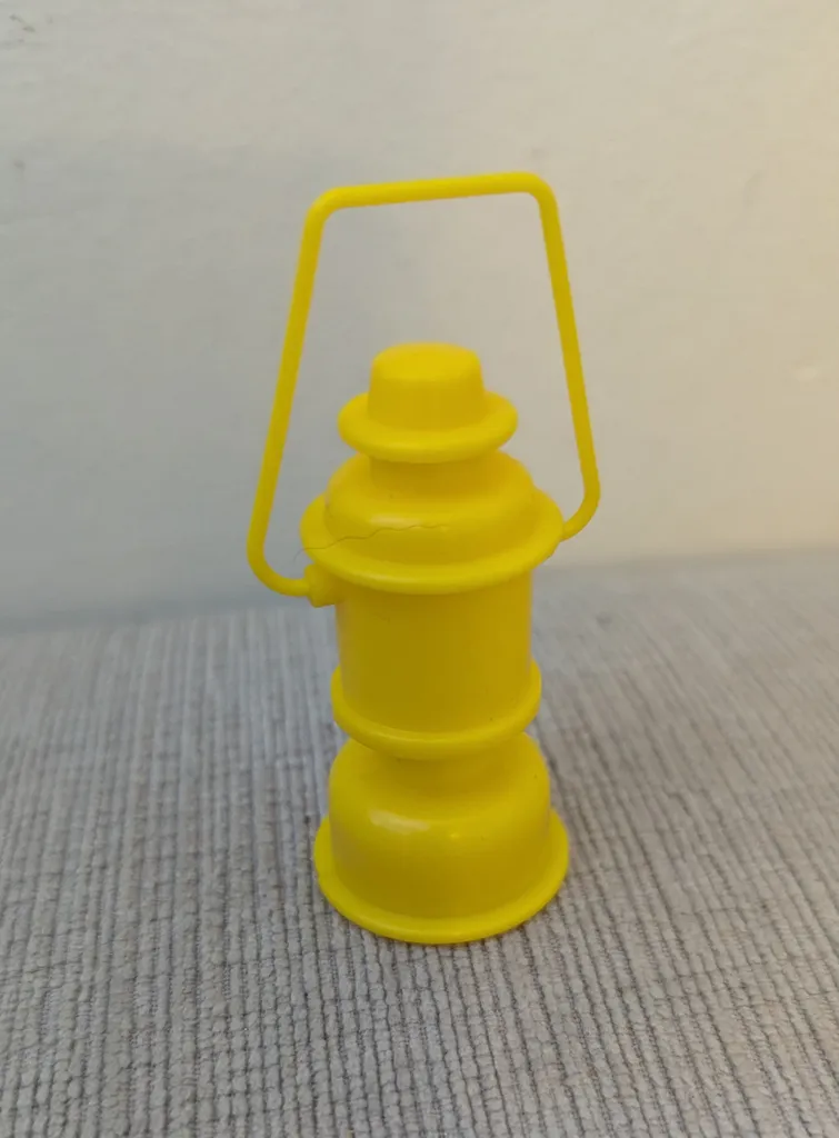 Vintage Yellow Plastic Toy Lantern photo 1