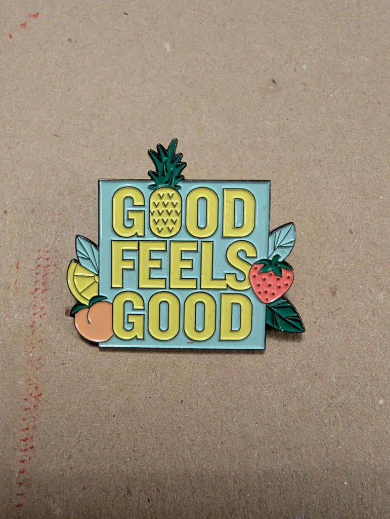 Good feels good enamel pin photo 1