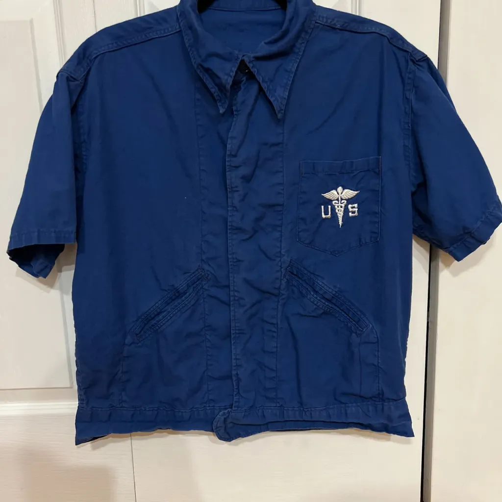 Blue Button Up Shirt, Mens Small photo 1