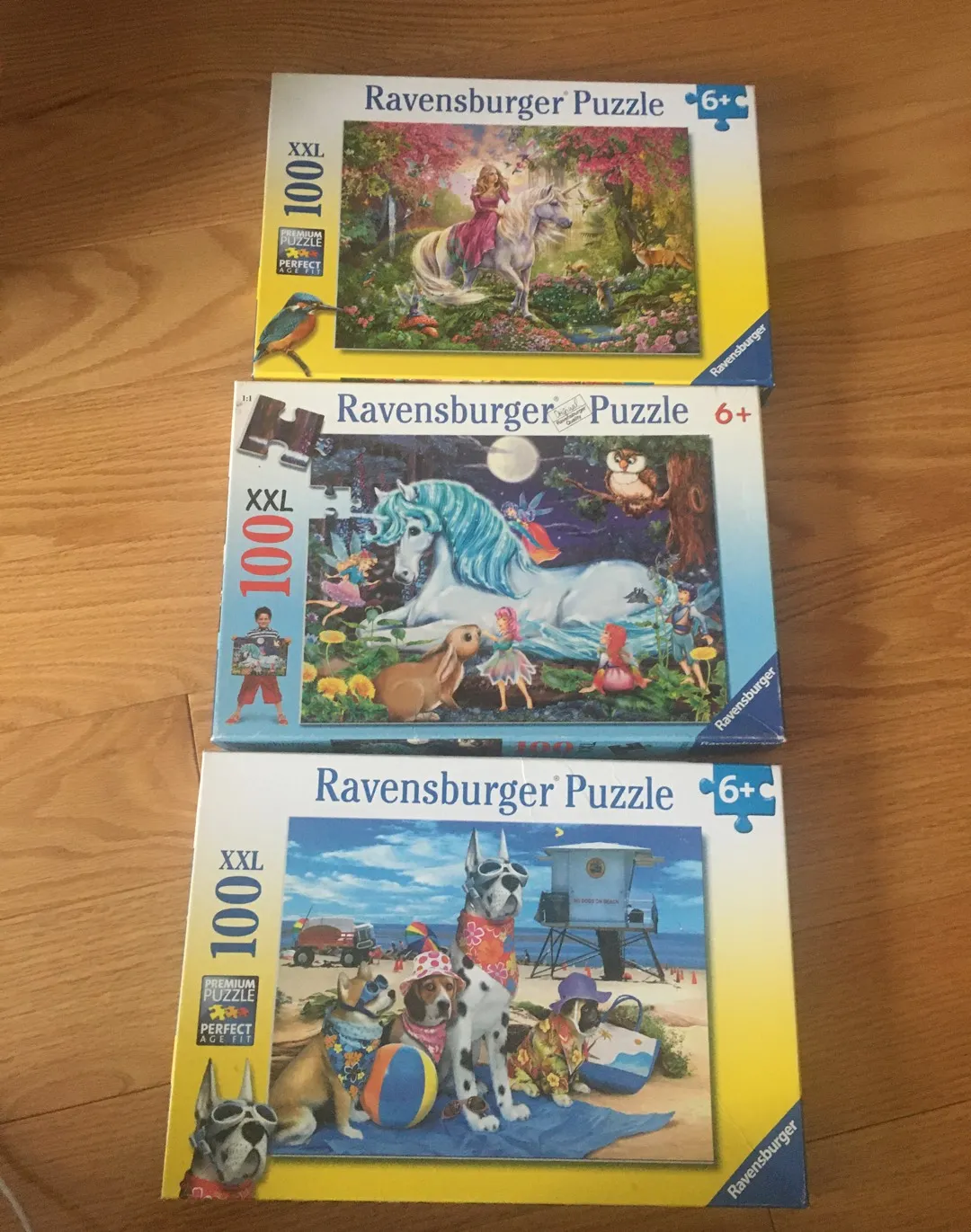 3 X 100 Piece Ravensburger Puzzles photo 1
