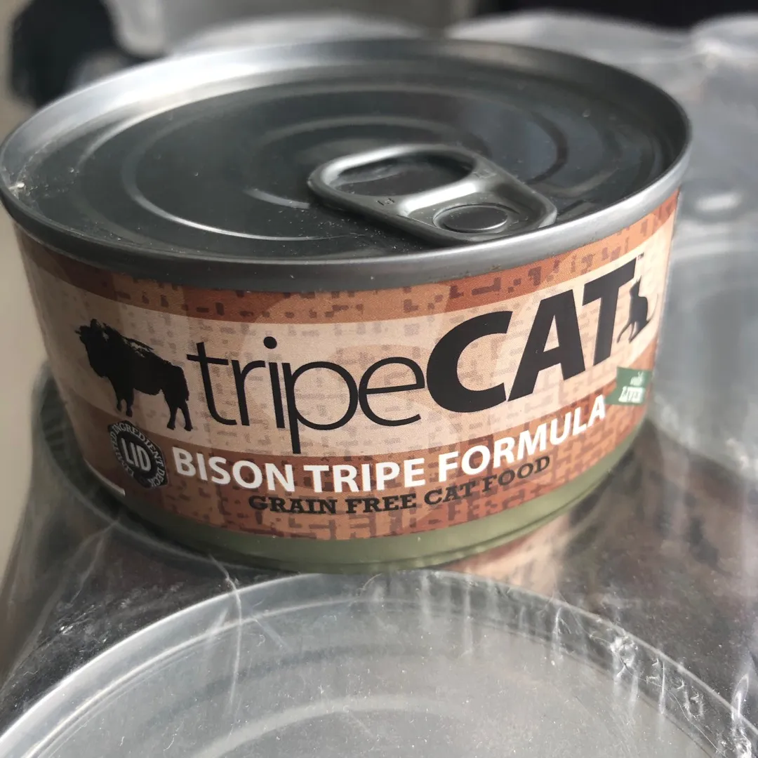 Case of natural cat food cans photo 1