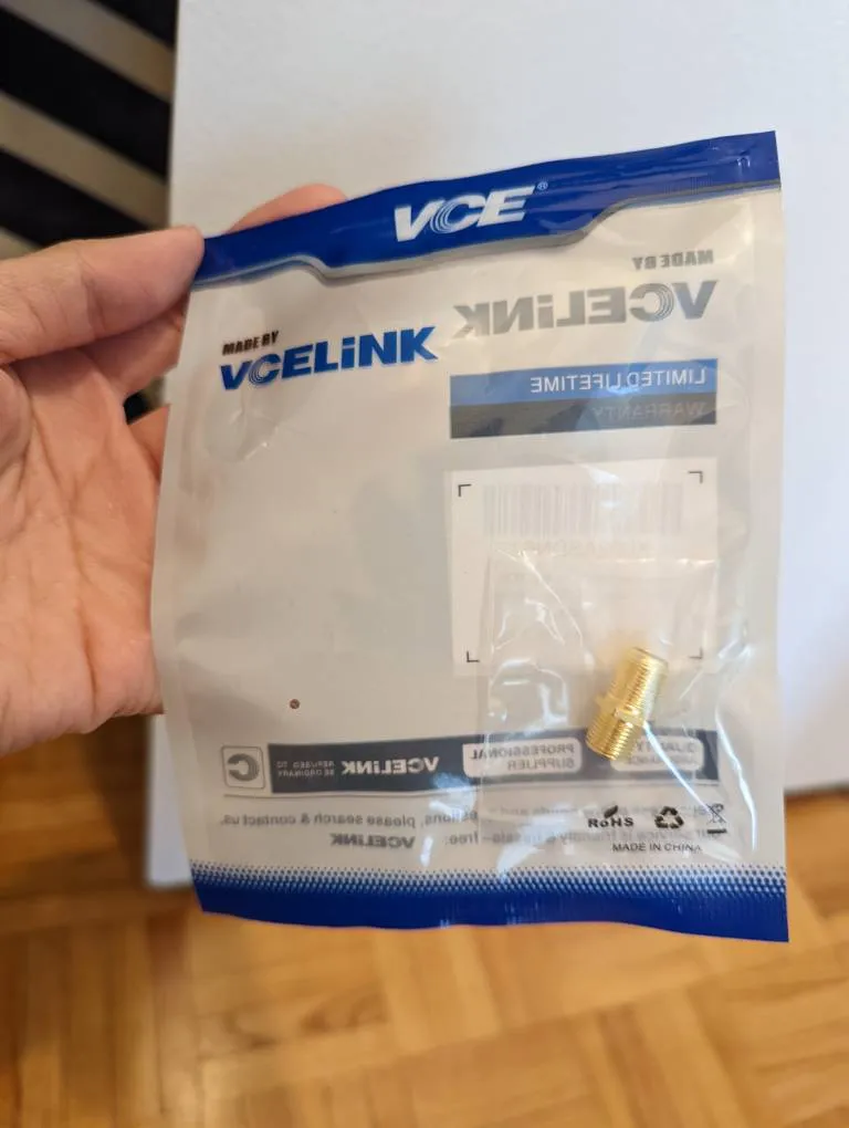 New CE Coaxial Cable Connector, RG6 Coax Cable Extender F-Typ... photo 1