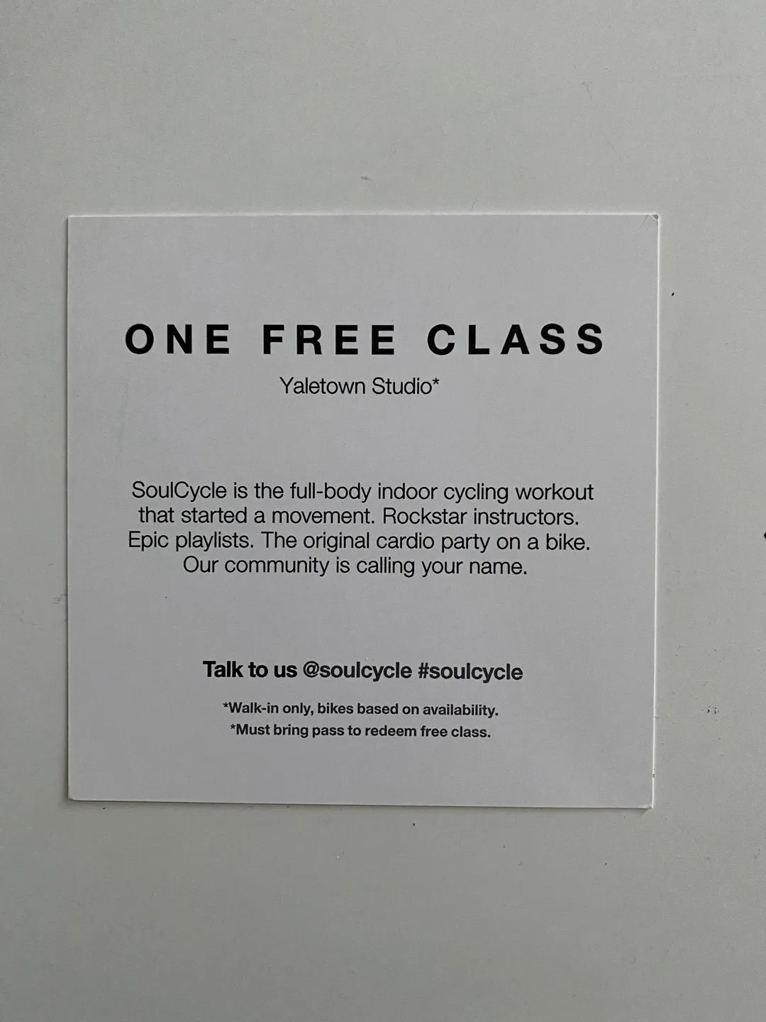 One Free Class photo 1