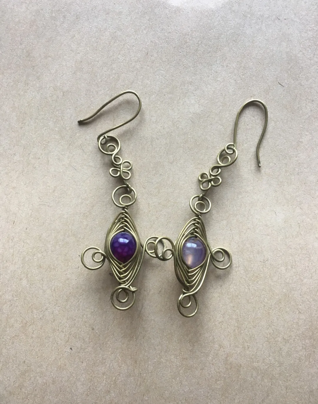 Beautiful Handcrafted Amethyst Earrings photo 1