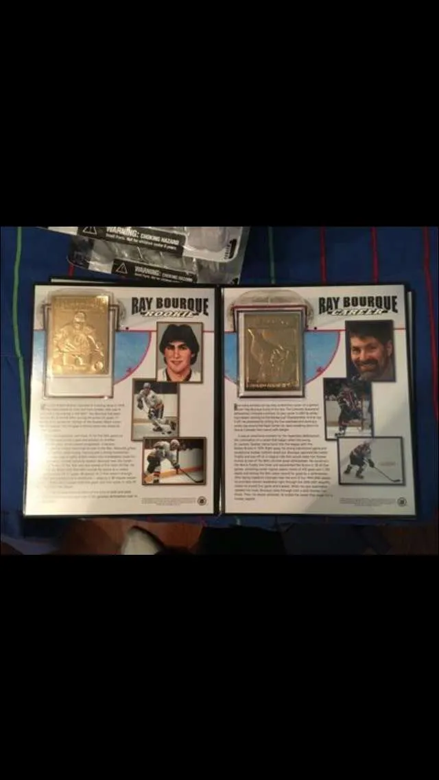 24K gold hockey cards. photo 1