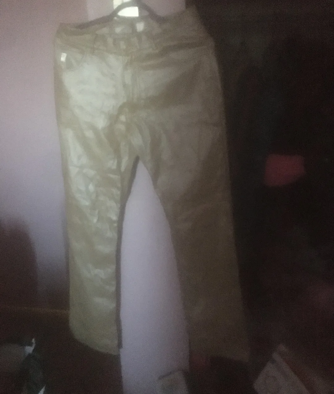 🆓 Golden/gold Guess trousers/pants photo 1