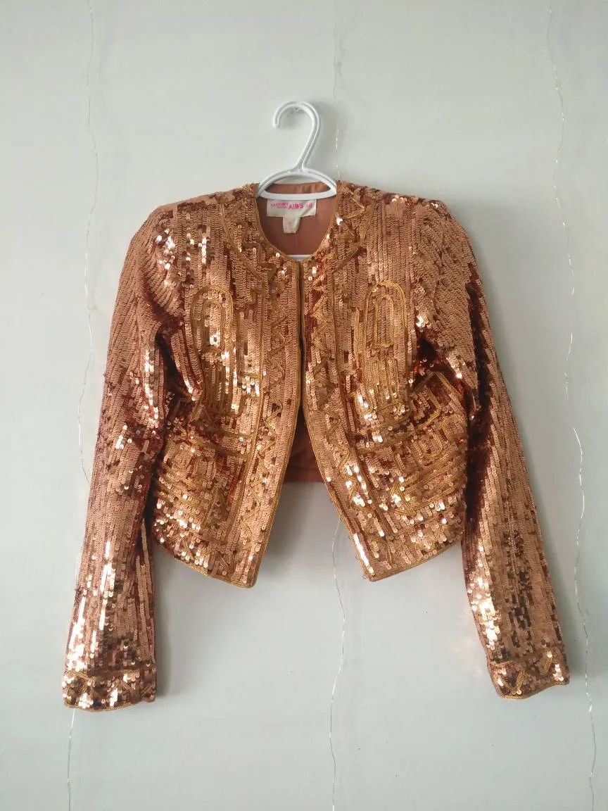 🌟H&M Copper-y Sequin Jacket photo 1