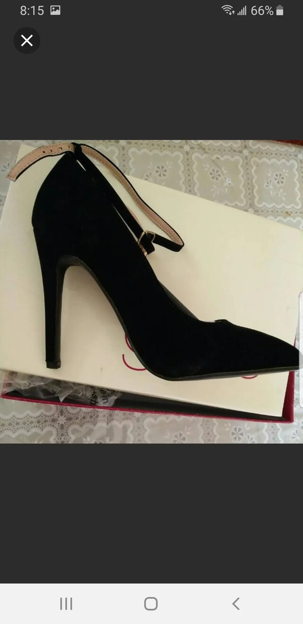 BNIB Suede Black Pointy High Heels Size 6 photo 1