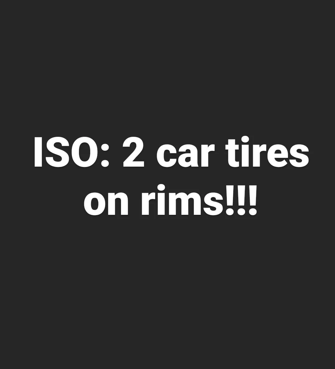 Iso Car Tires On Rims! photo 1