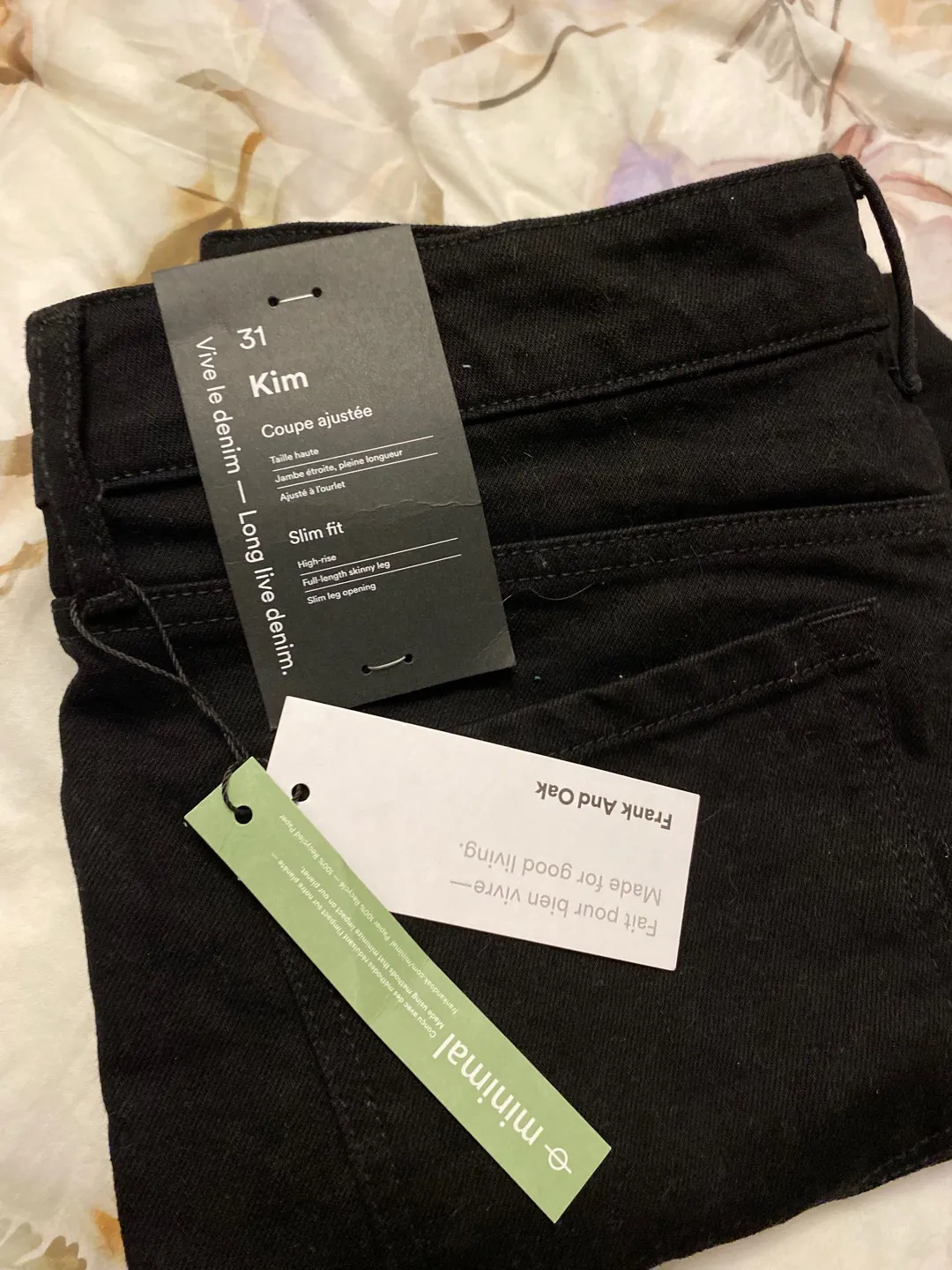 Black High Waisted Jeans 29 BNWT photo 1