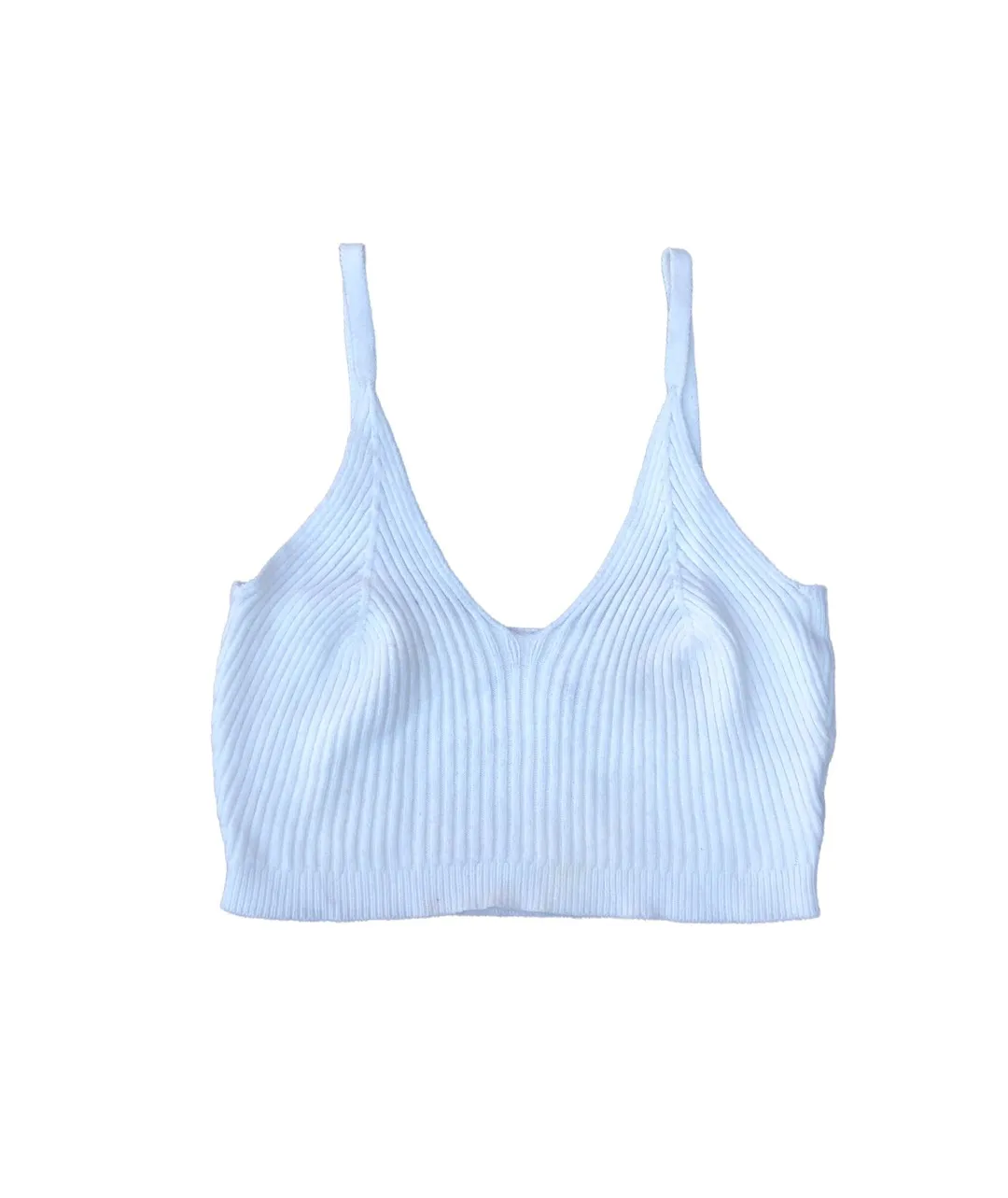 White knit Crochet Crop Top photo 1