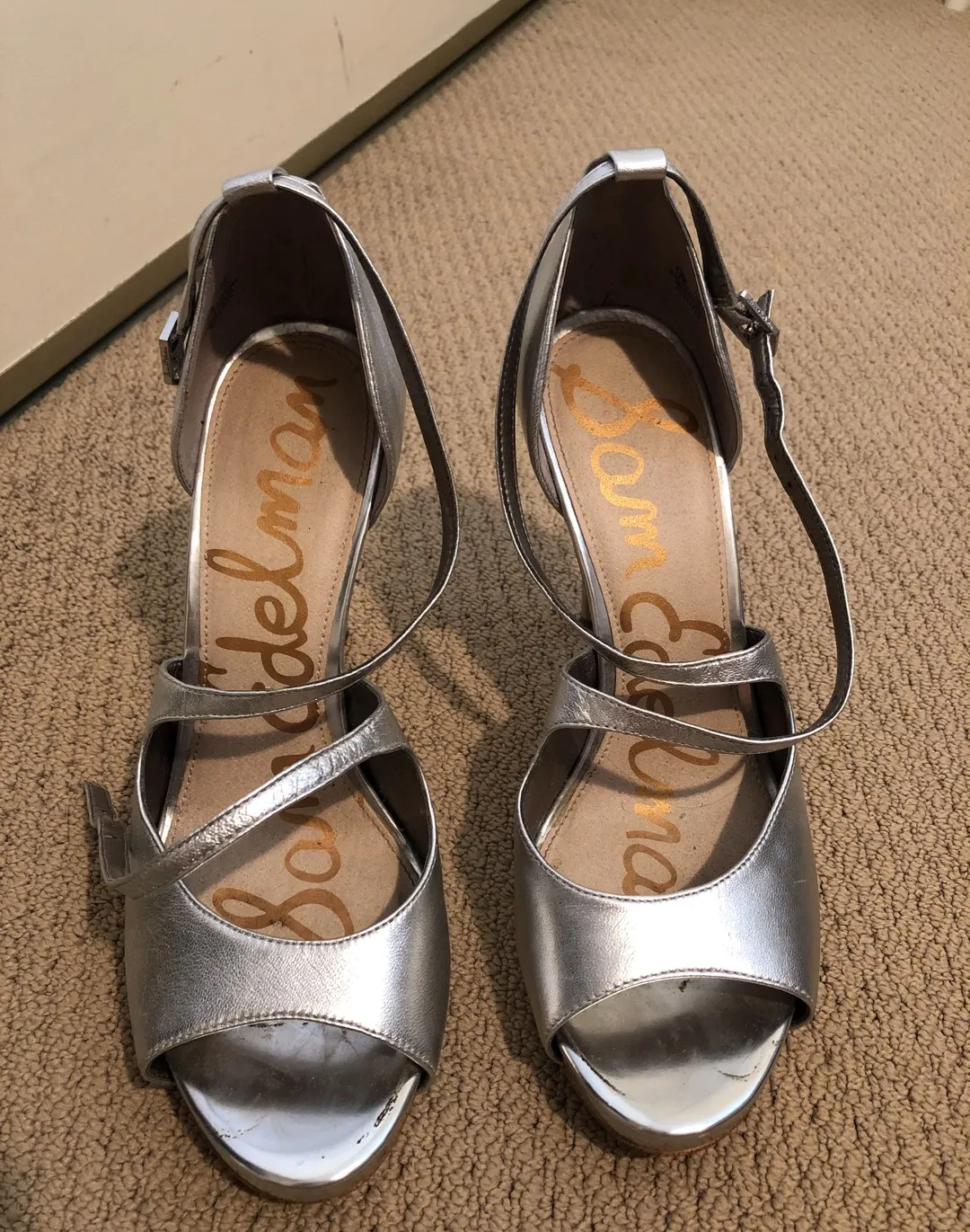Sam Edelman Silver Heels (size 9.5) photo 1