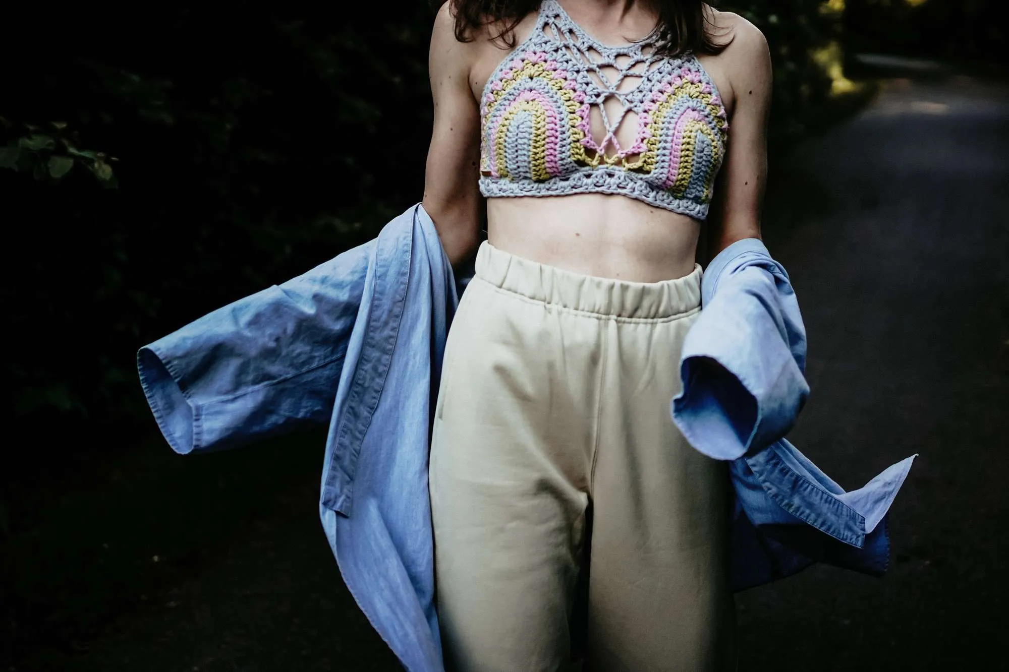 Cute, one-of-a-kind bralette for festivals/loungewear photo 1