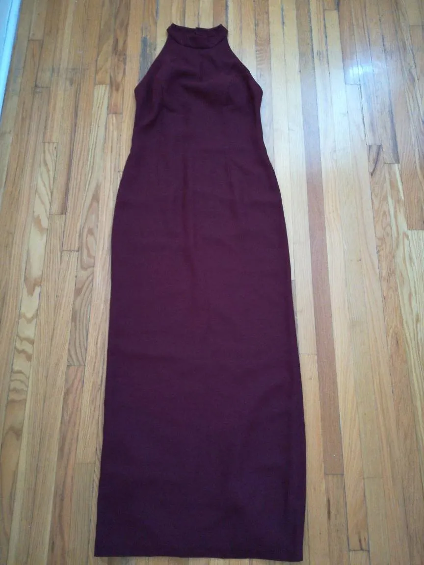 Burgundy Maxi Dress Size M photo 1