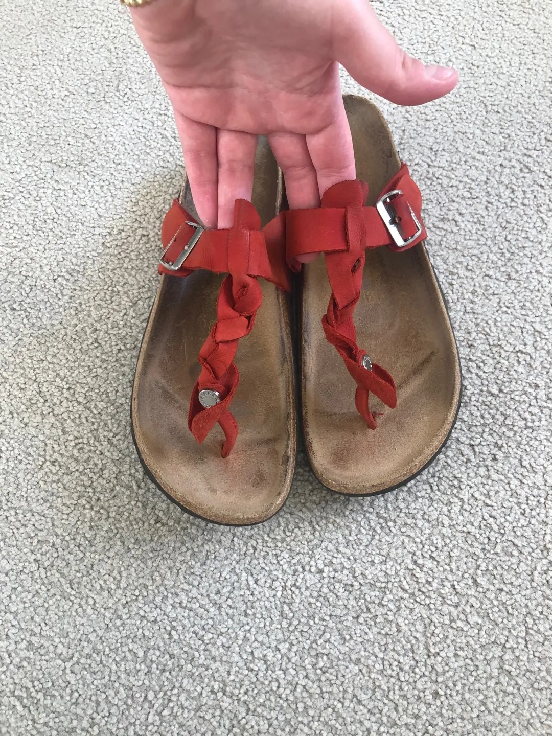 Red Birkenstock 39-8.5 photo 1