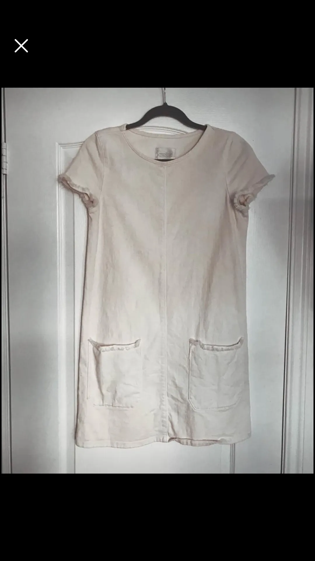 White Denim Minidress photo 1