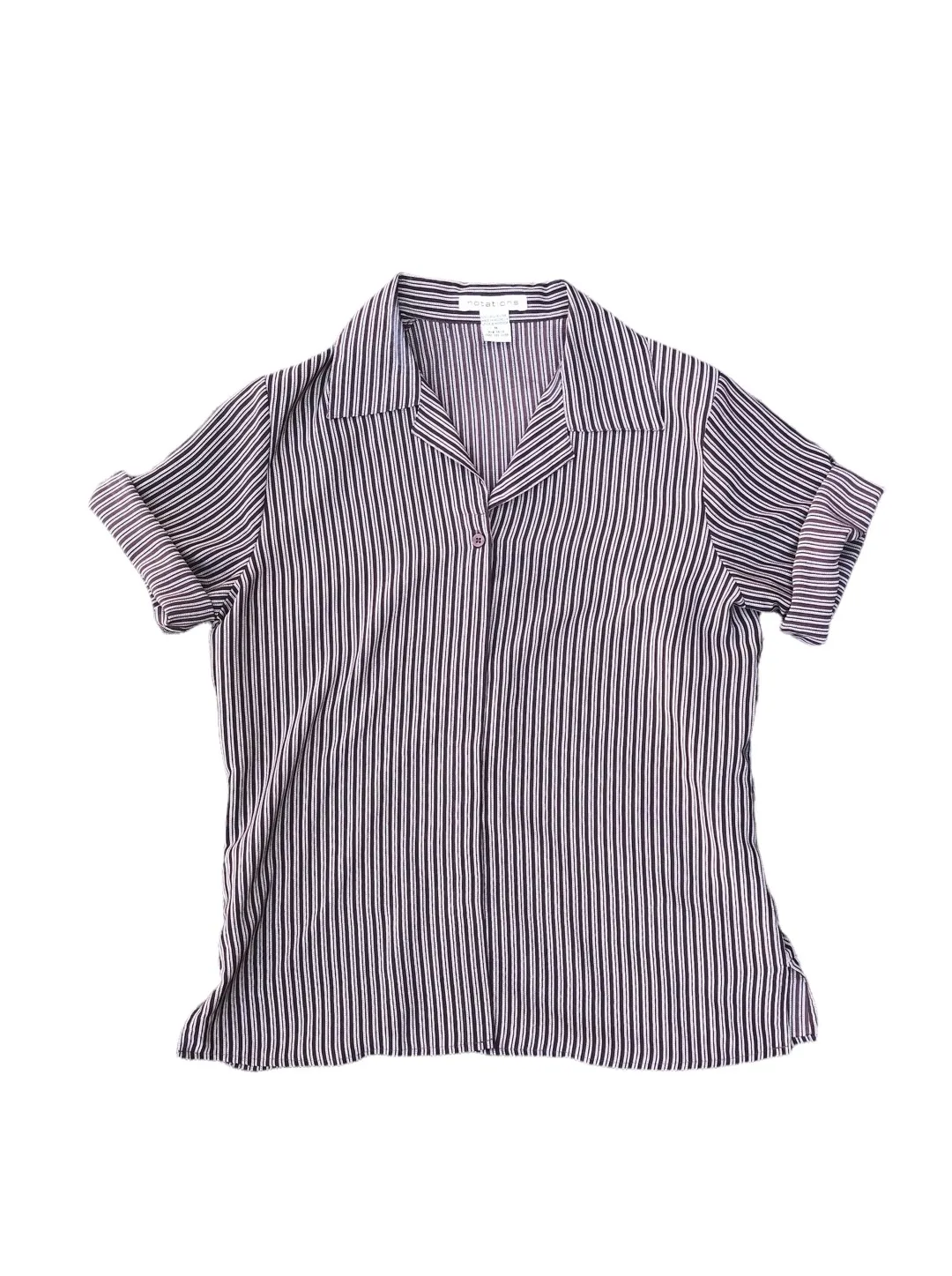Silk Brown Pin Stripe Blouse photo 1
