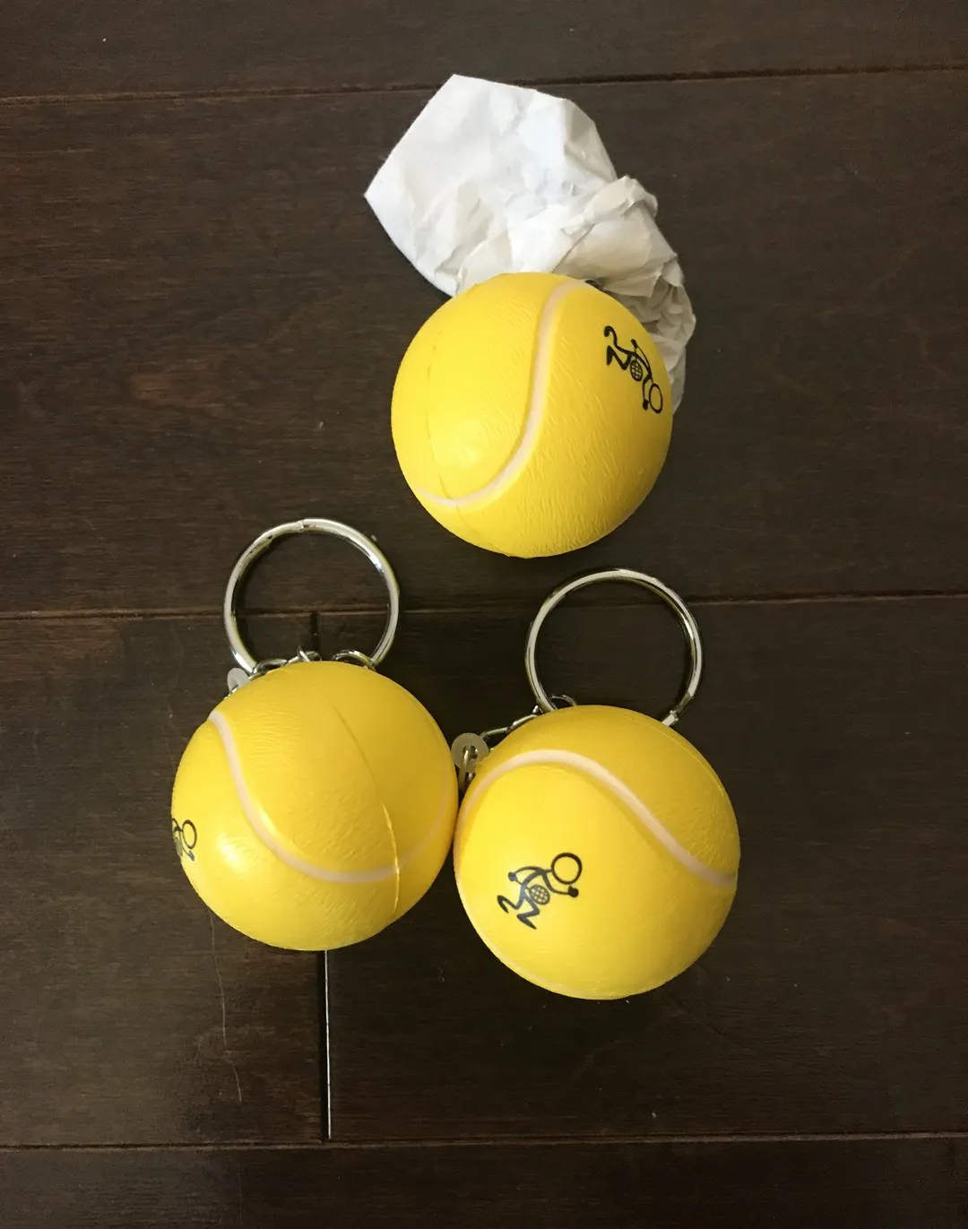 🍒BN Tennis Stress Ball Keychains photo 1