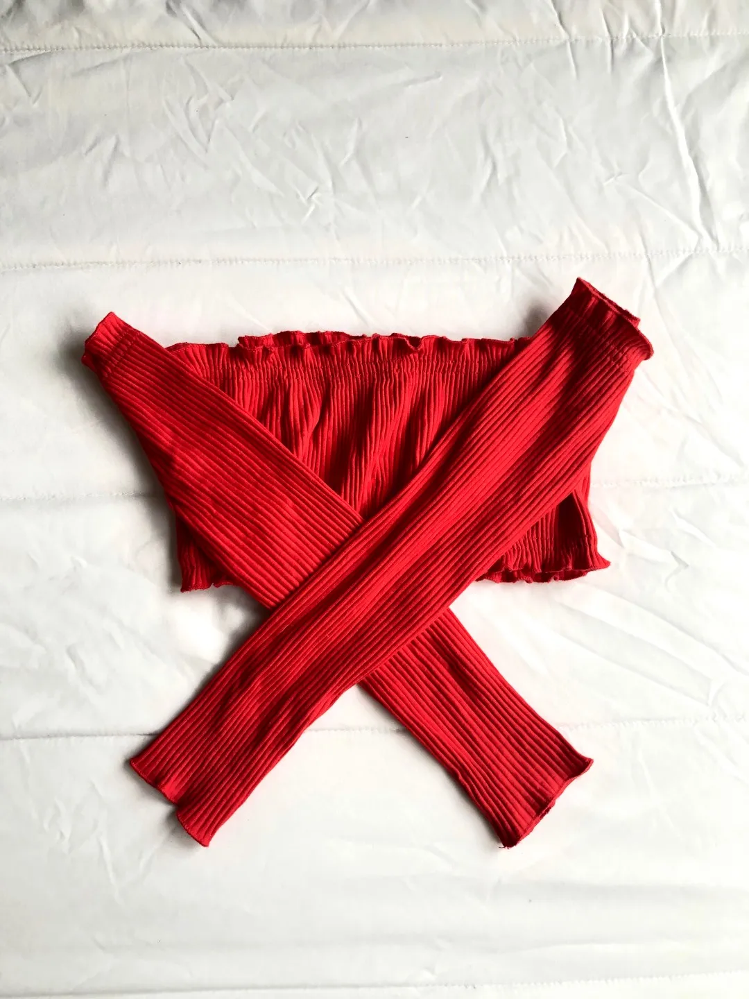 Off-Shoulder Crop Top photo 1