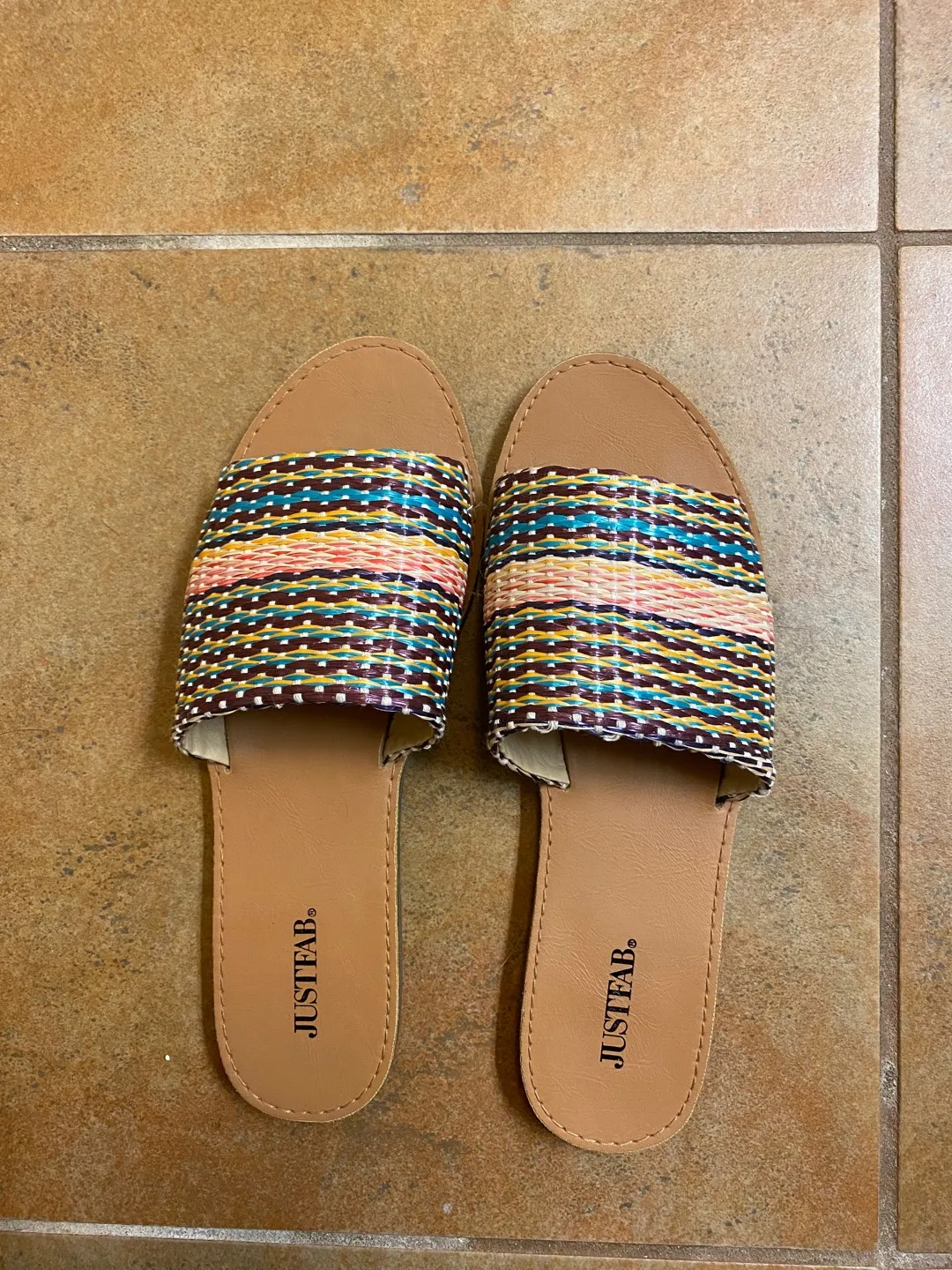 Coloured Slip-On Sandals photo 1