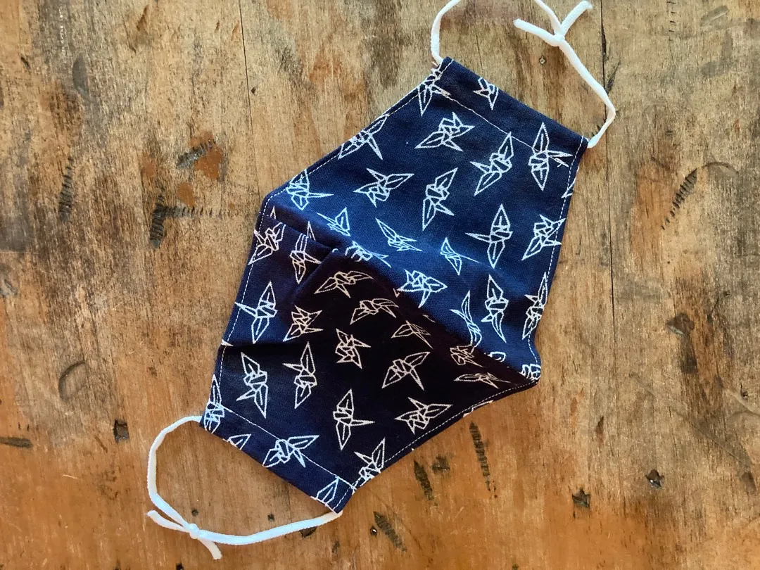 Mask 【和柄】Japanese style Origami crane pattern photo 1