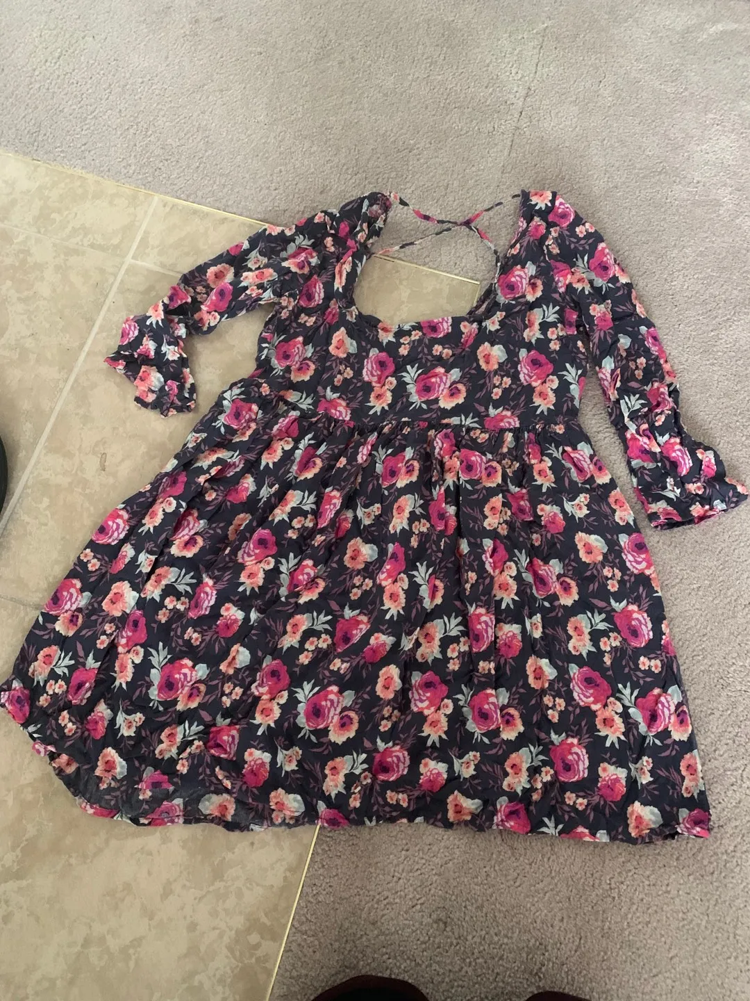 Purple Flowery Dress photo 1