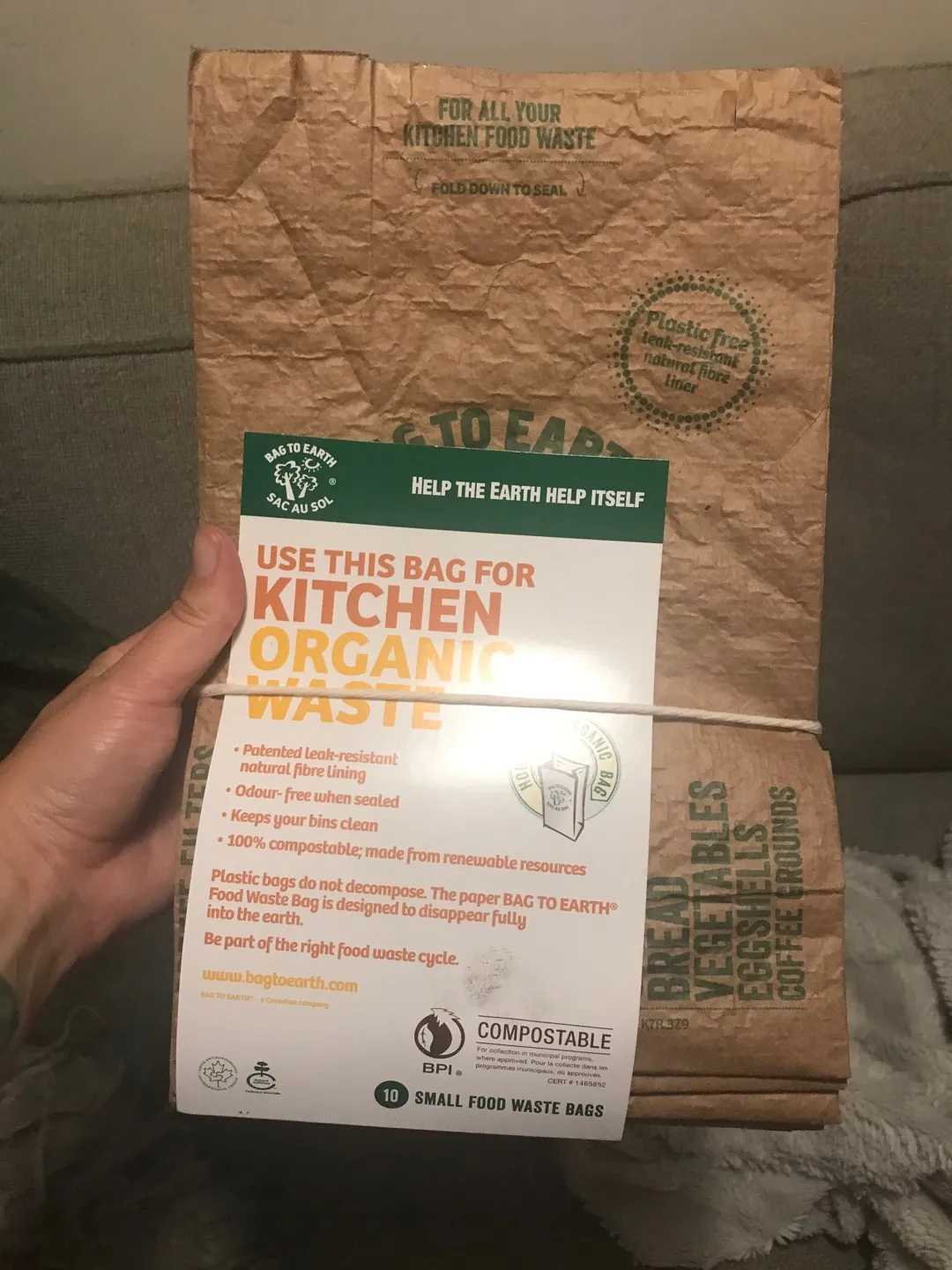 Pack Of 10 Compostable Paper Bags photo 1