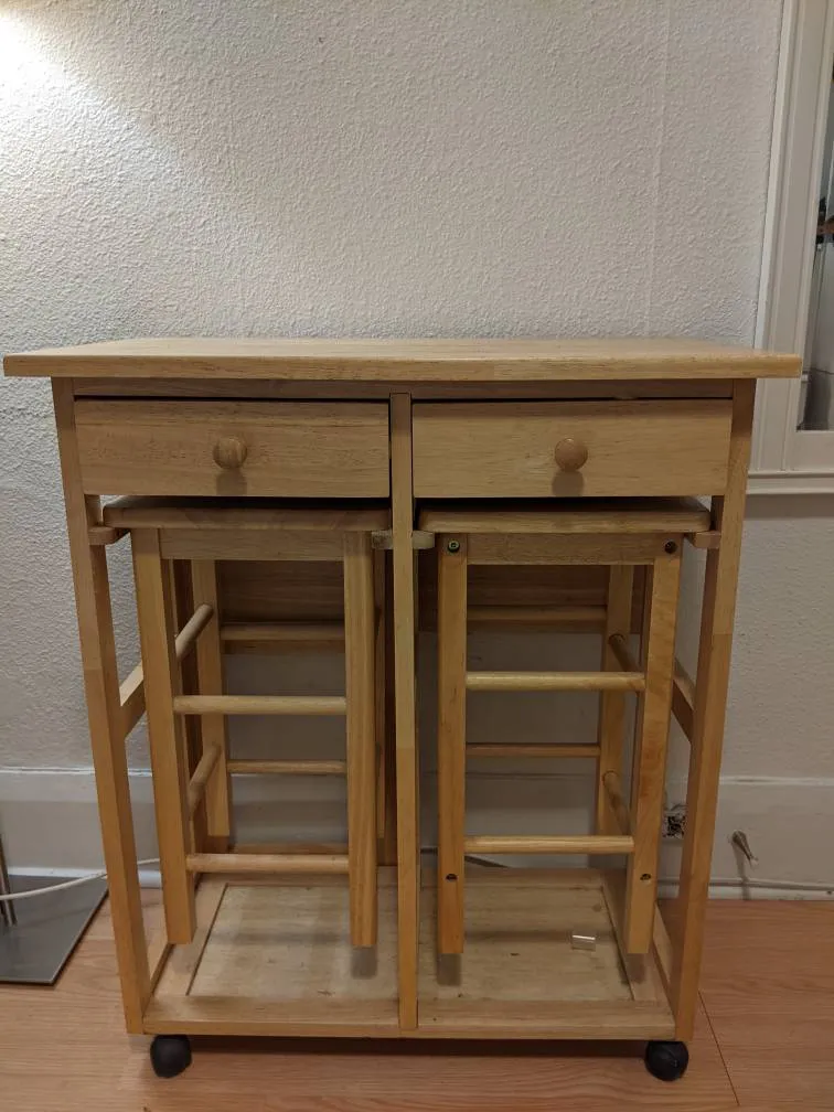 Drop Leaf Table And Stools photo 1