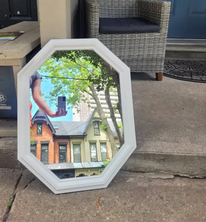 Vintage Octoganal Mirror photo 1