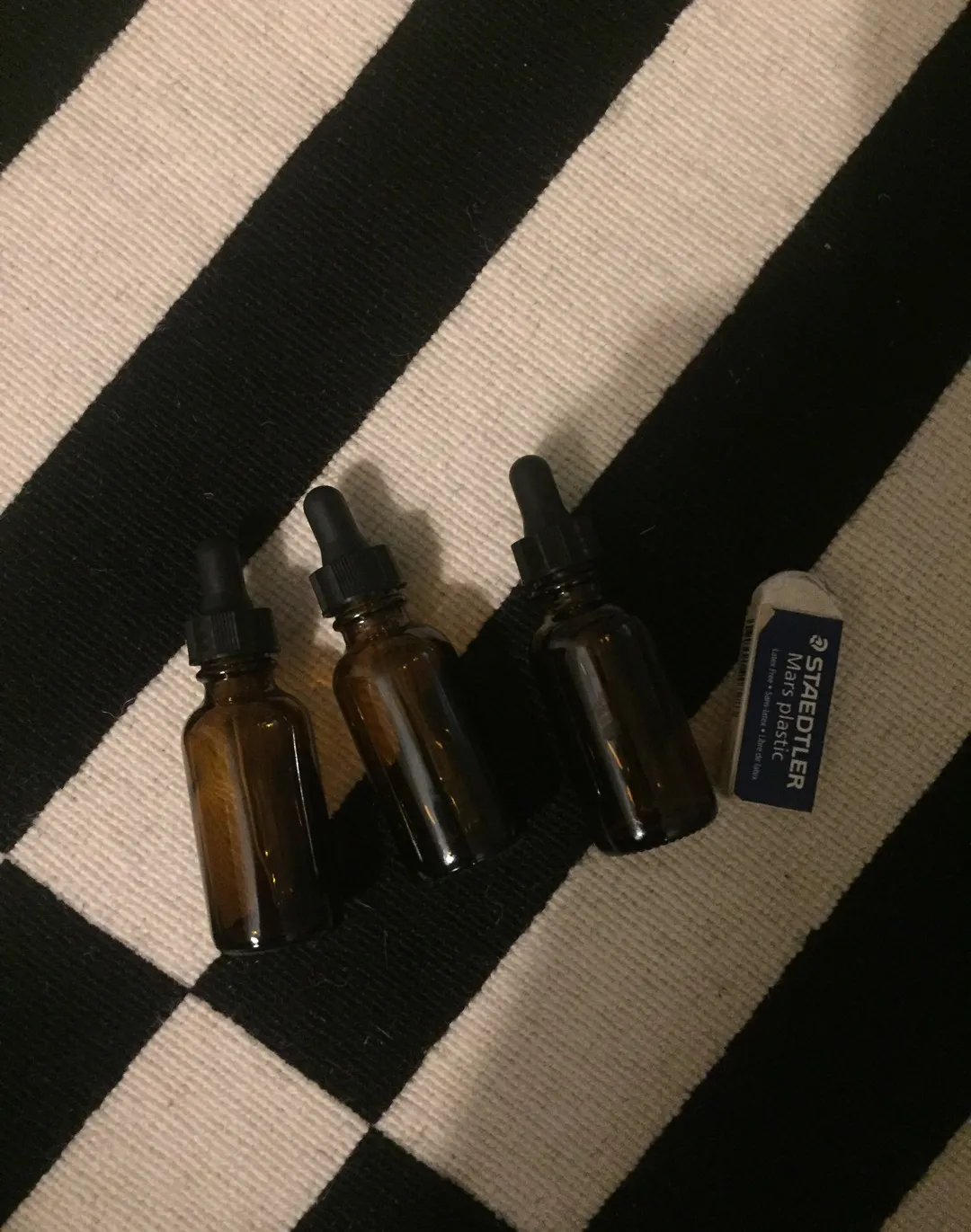 4 Amber Glass Bottles photo 1