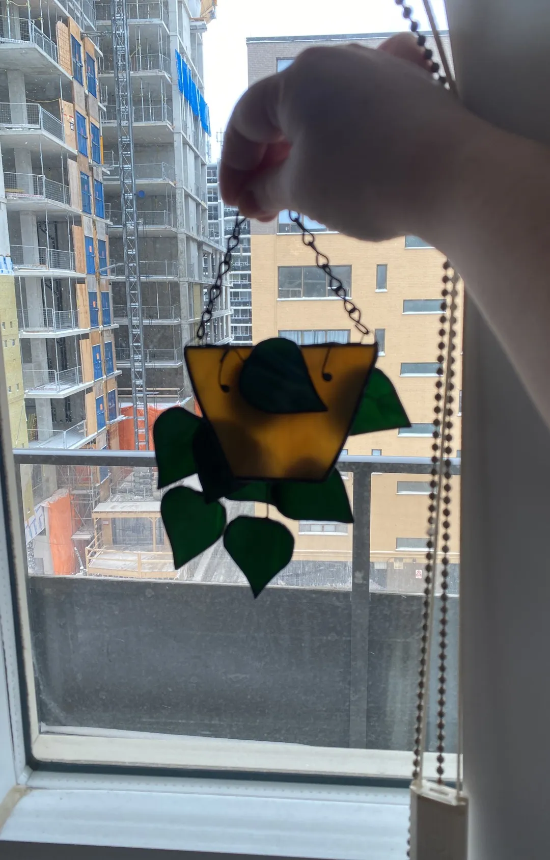 Stained Glass Ivy Pot Window Decoration photo 1