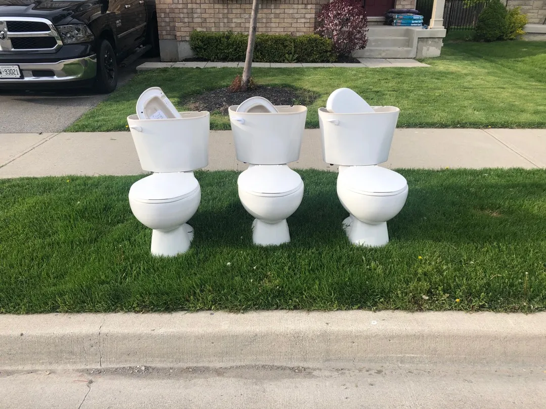 3 Fully Functioning Toilets photo 1