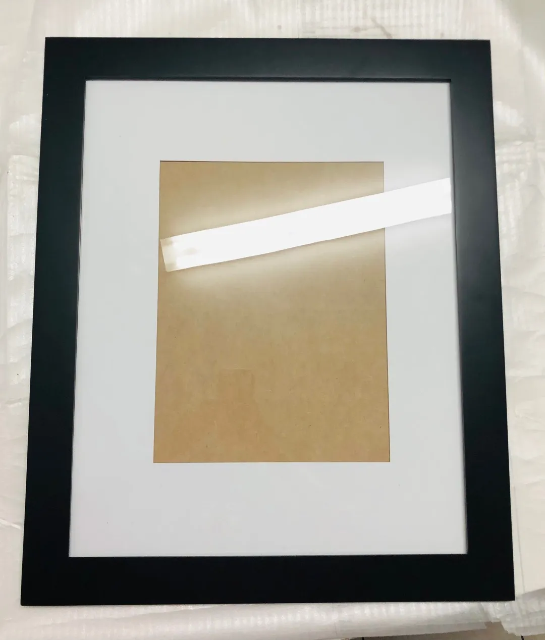 large matte Black White Glass Frame 48*58cm( 40*50 Inside) photo 1