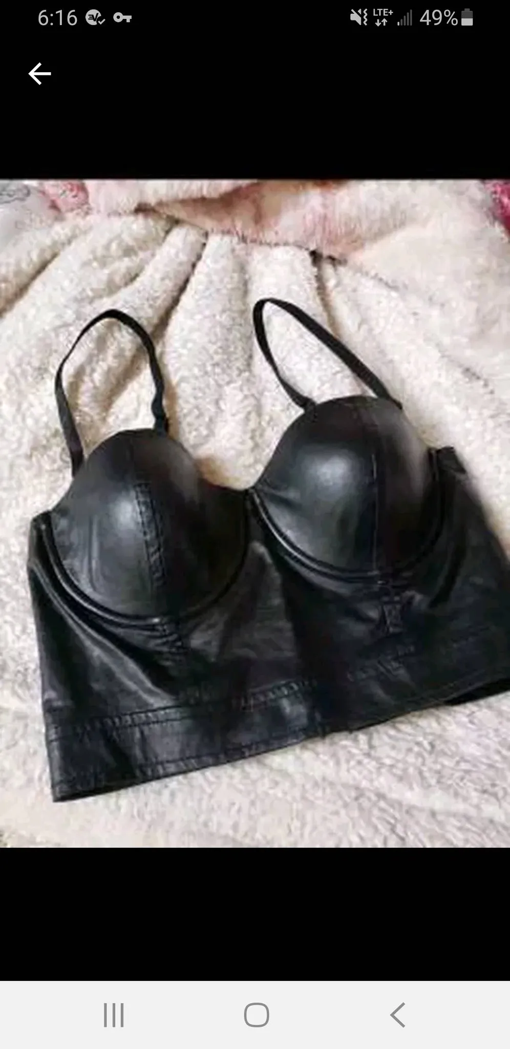 Guess Faux Leather Top photo 1