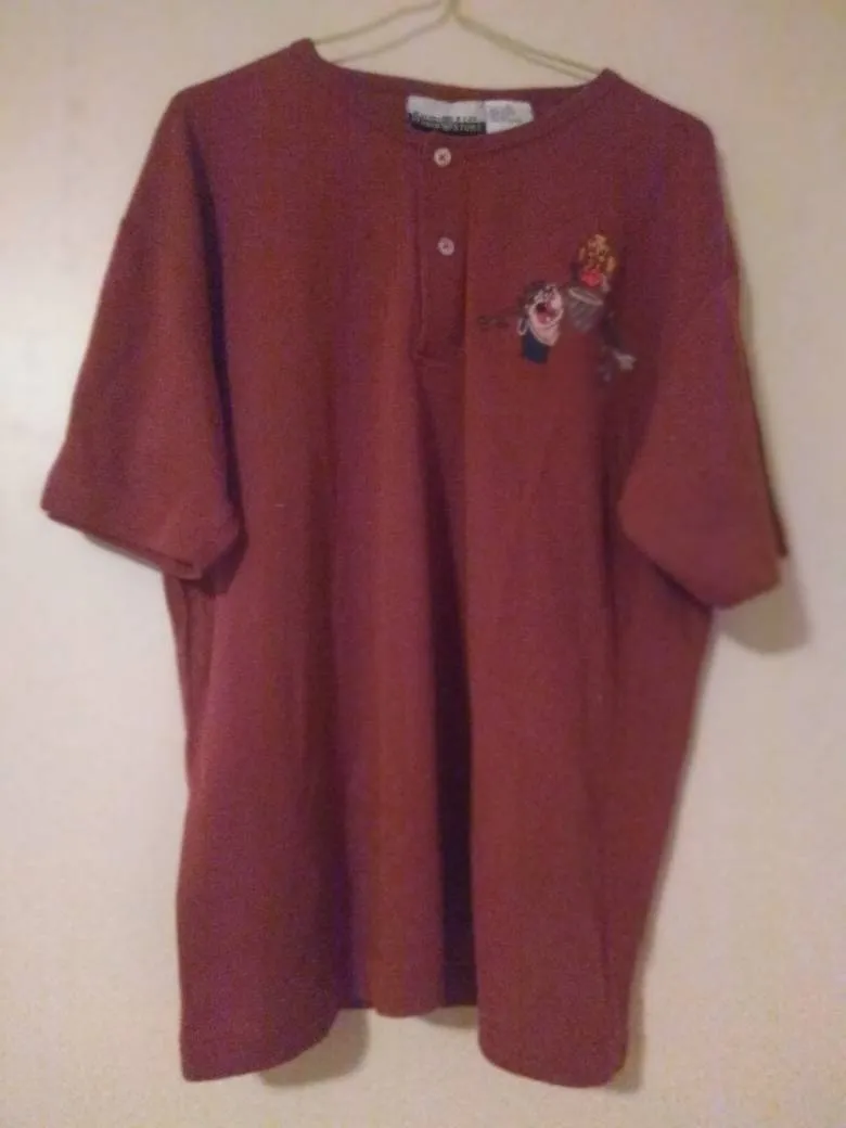 Vintage Men's Looney Tunes Waffle Knit Shirt photo 1