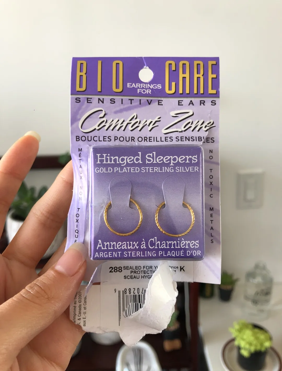 Gold Plated Sterling Silver Hoops photo 1