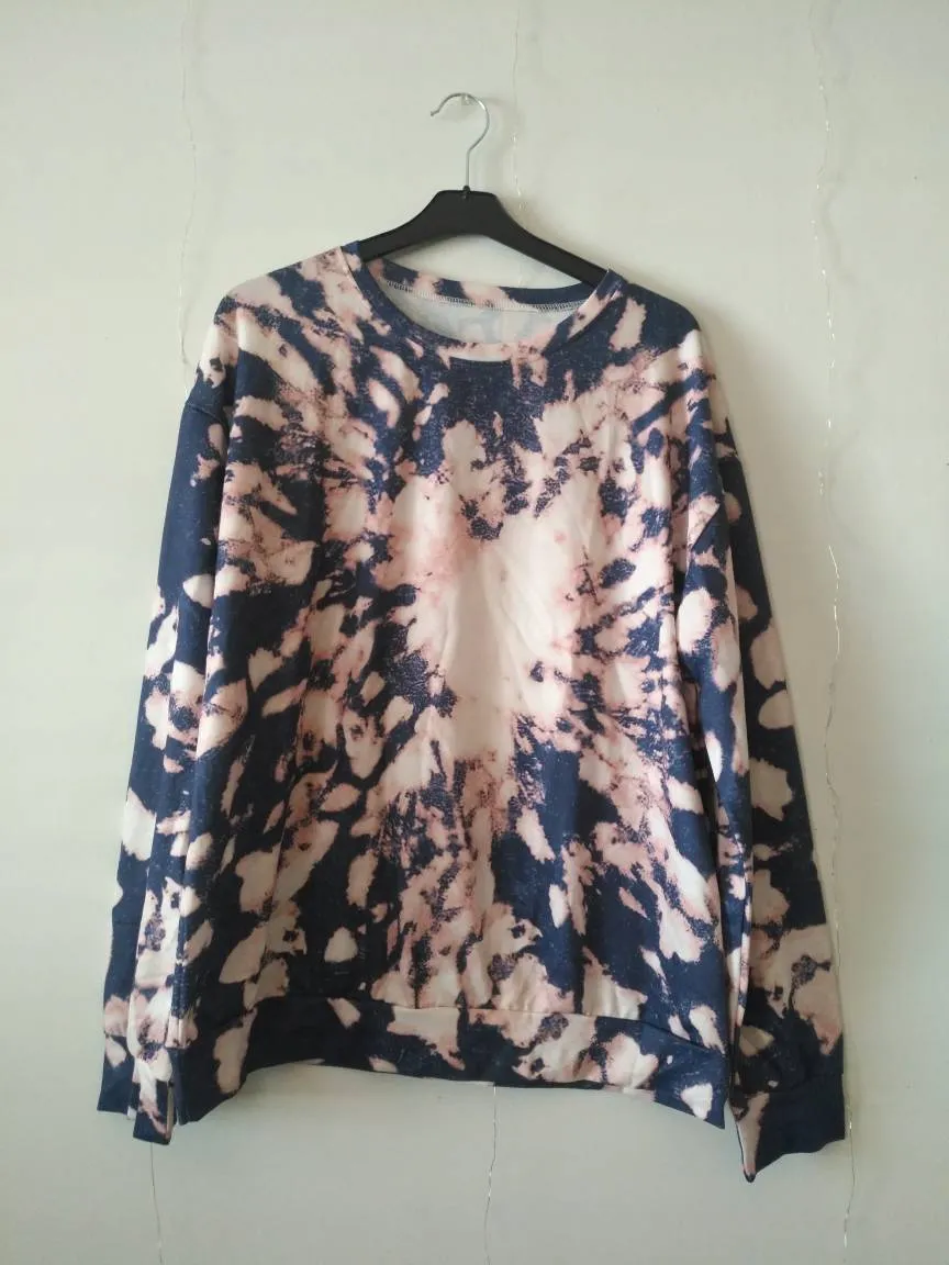 Graphic Printed "Tie Dye" Pullover Shirt photo 1