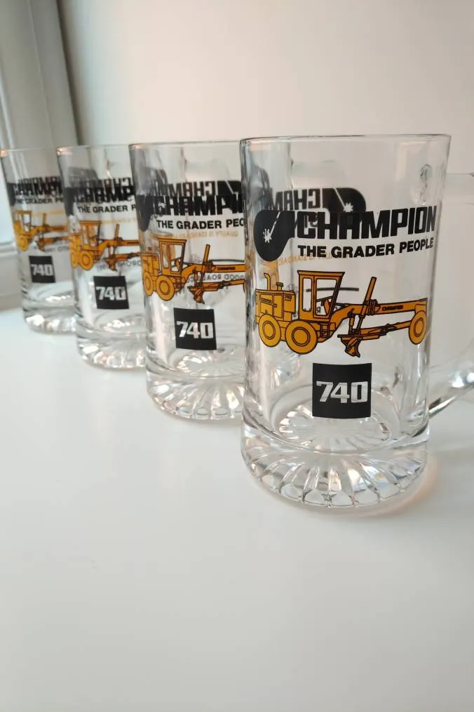 4 Glass Beer Mugs photo 1