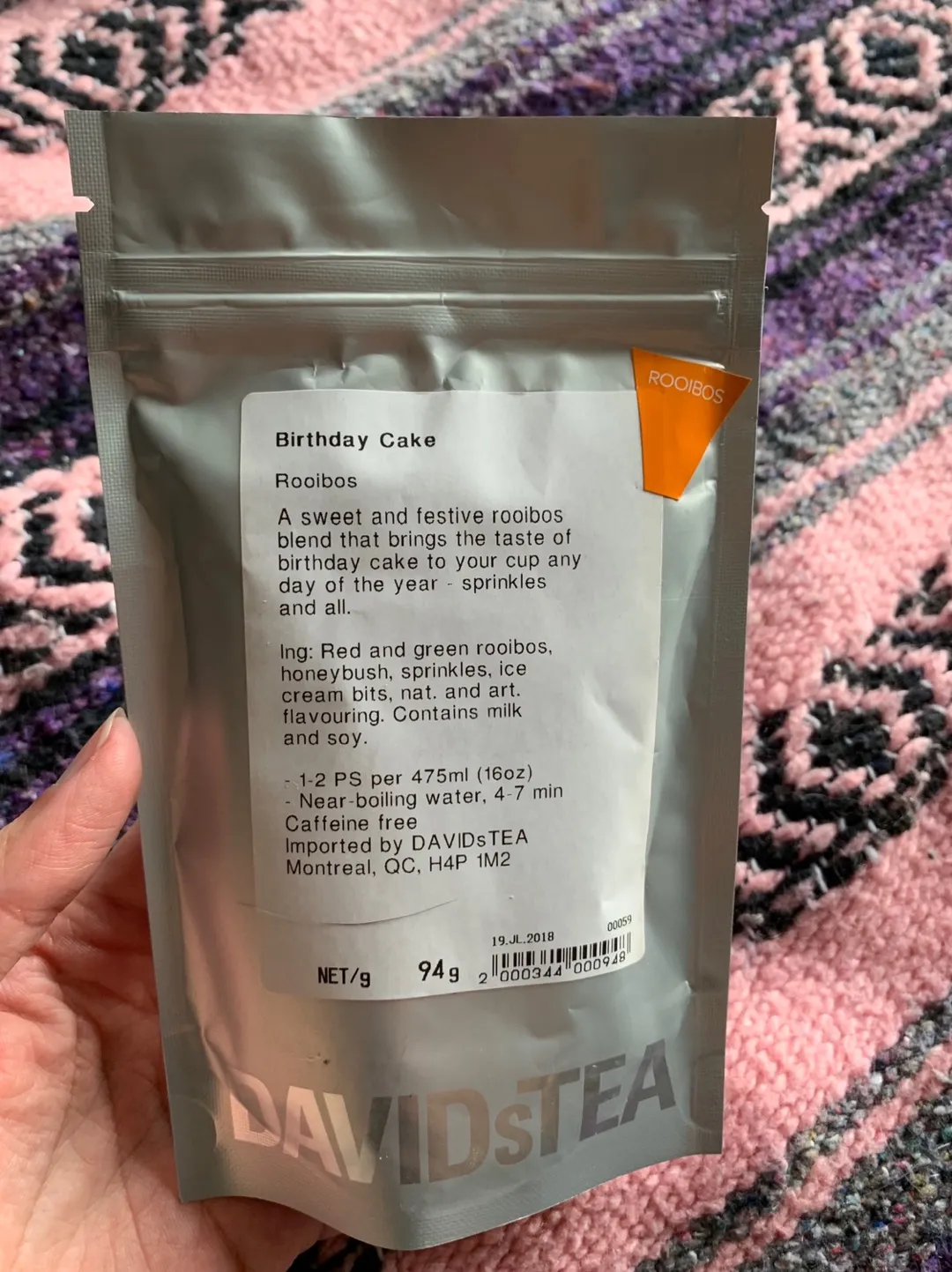 David’s Tea Birthday Cake Rooibos Tea photo 1