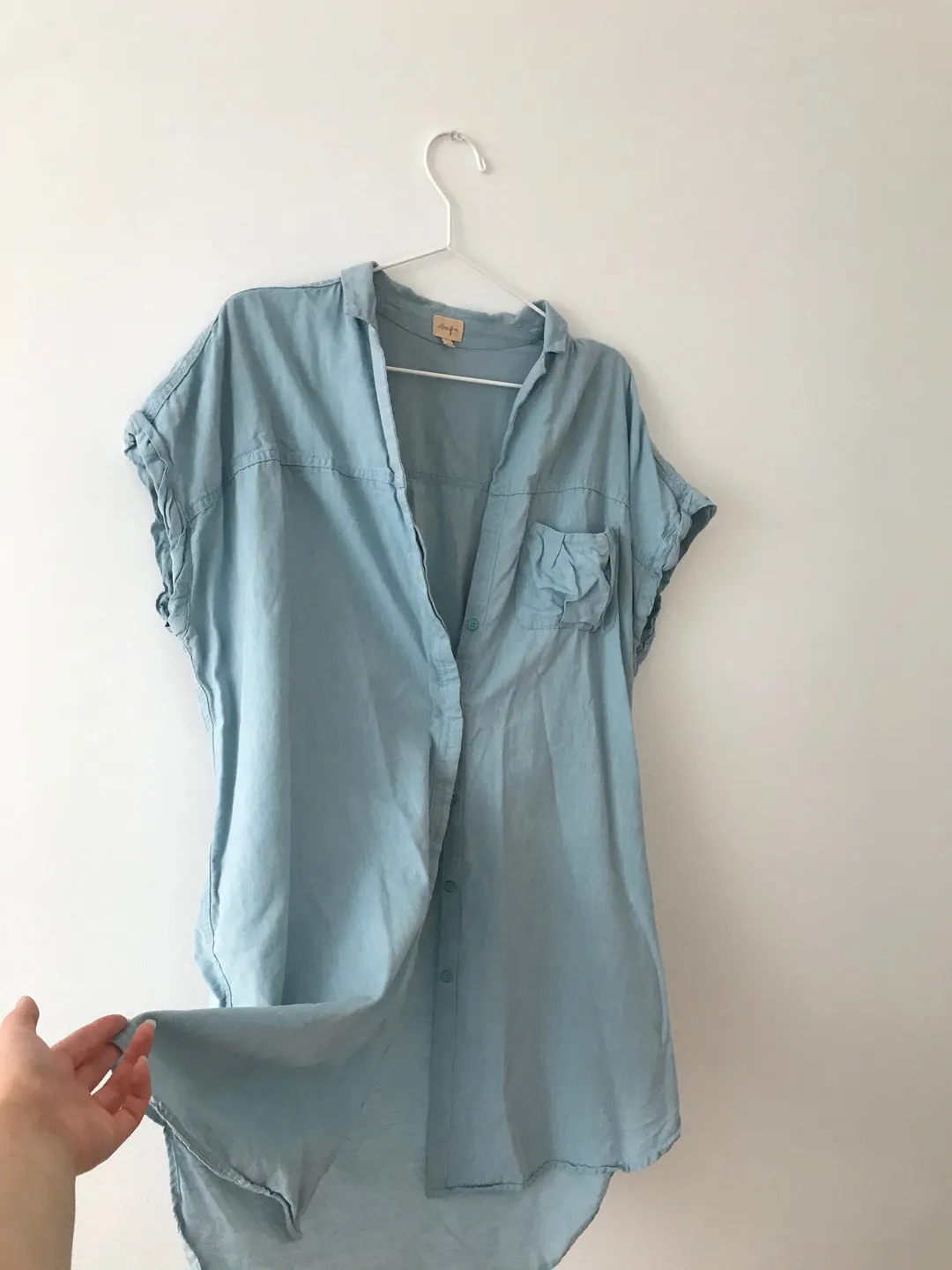 Baby Blue Cotton Smock Dress photo 1