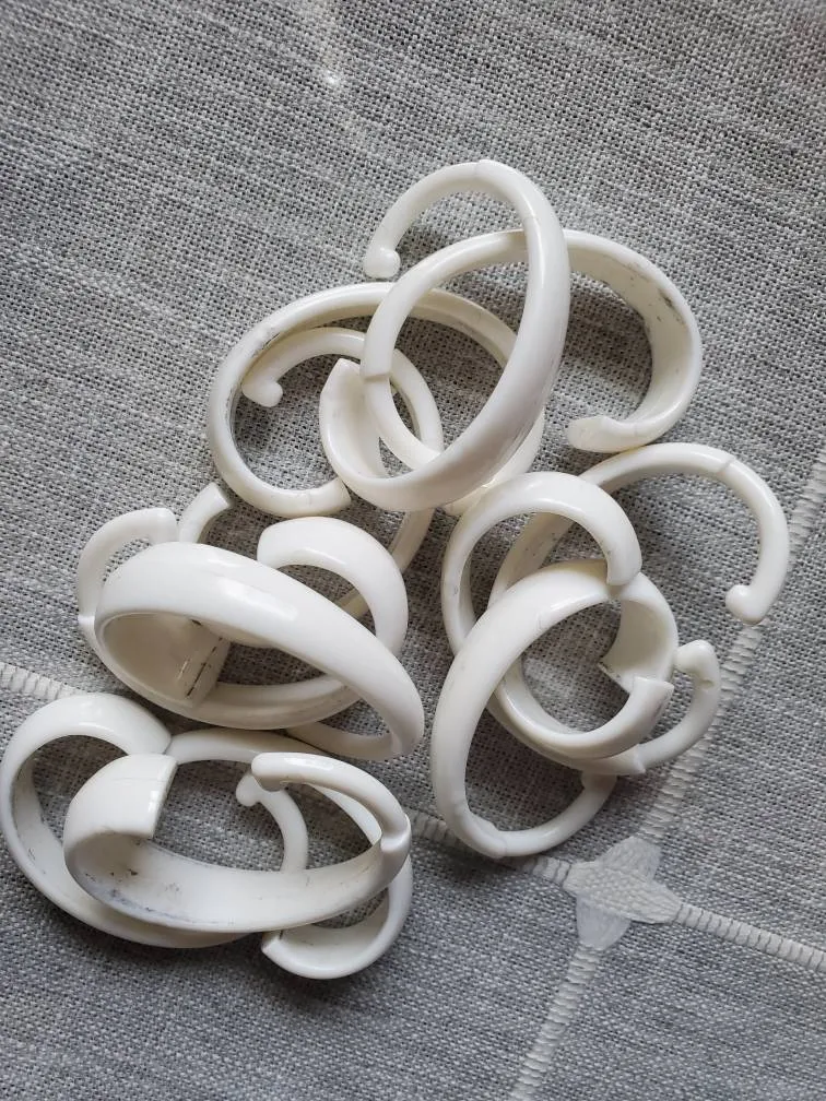 White Shower Curtain Hangers photo 1