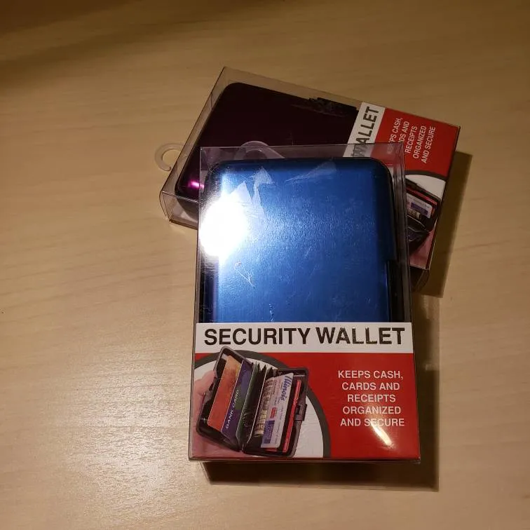 🍎 Security Wallet - Metallic Blue and Metallic Purple photo 1