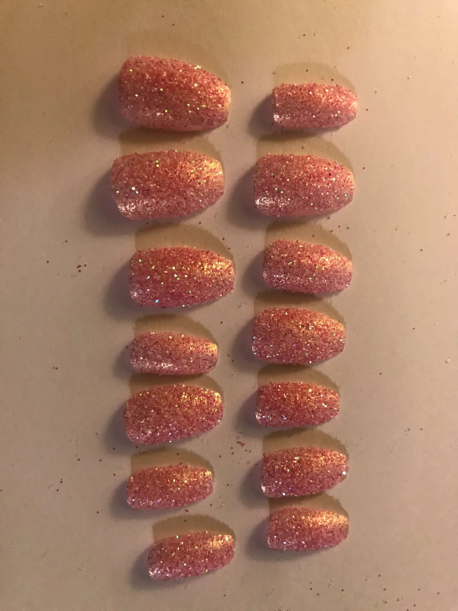 Baby Pink Glitter Nails photo 1
