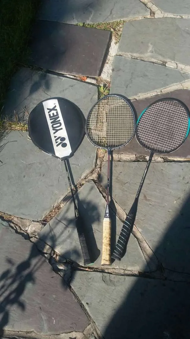 Three Vintage Badmonton Rackets photo 1