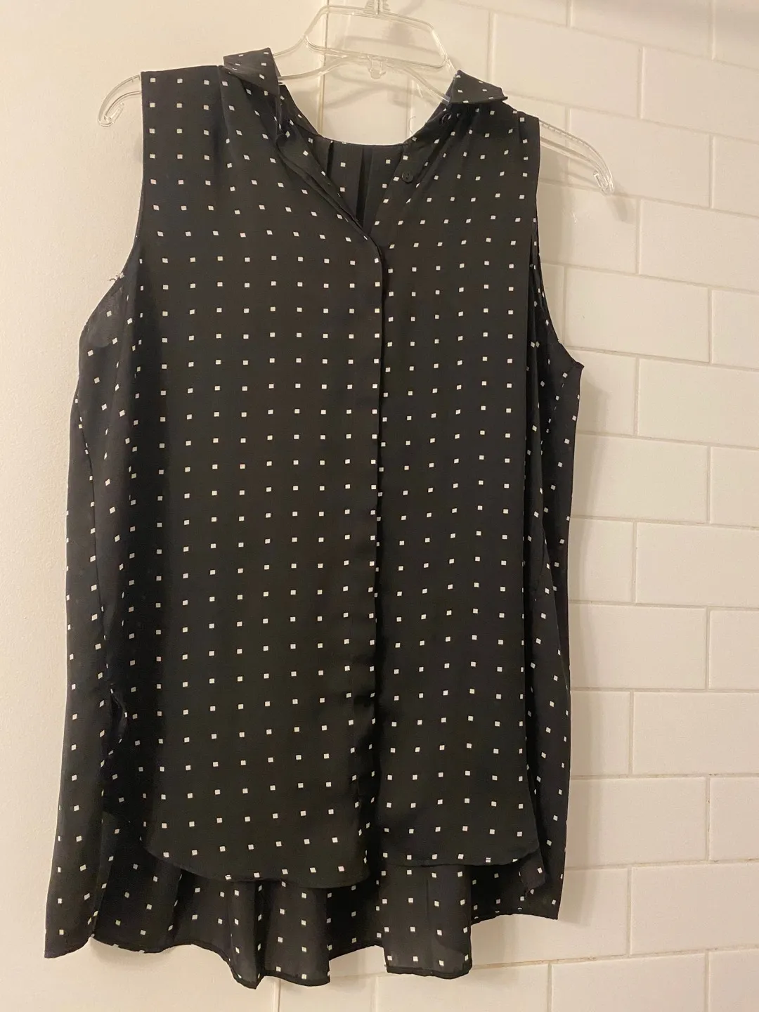 Zara Polka Dot Sleeveless Blouse photo 1