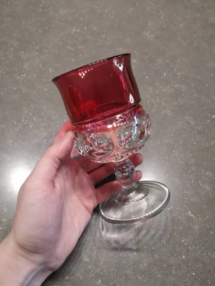 Magenta Glass Goblet photo 1