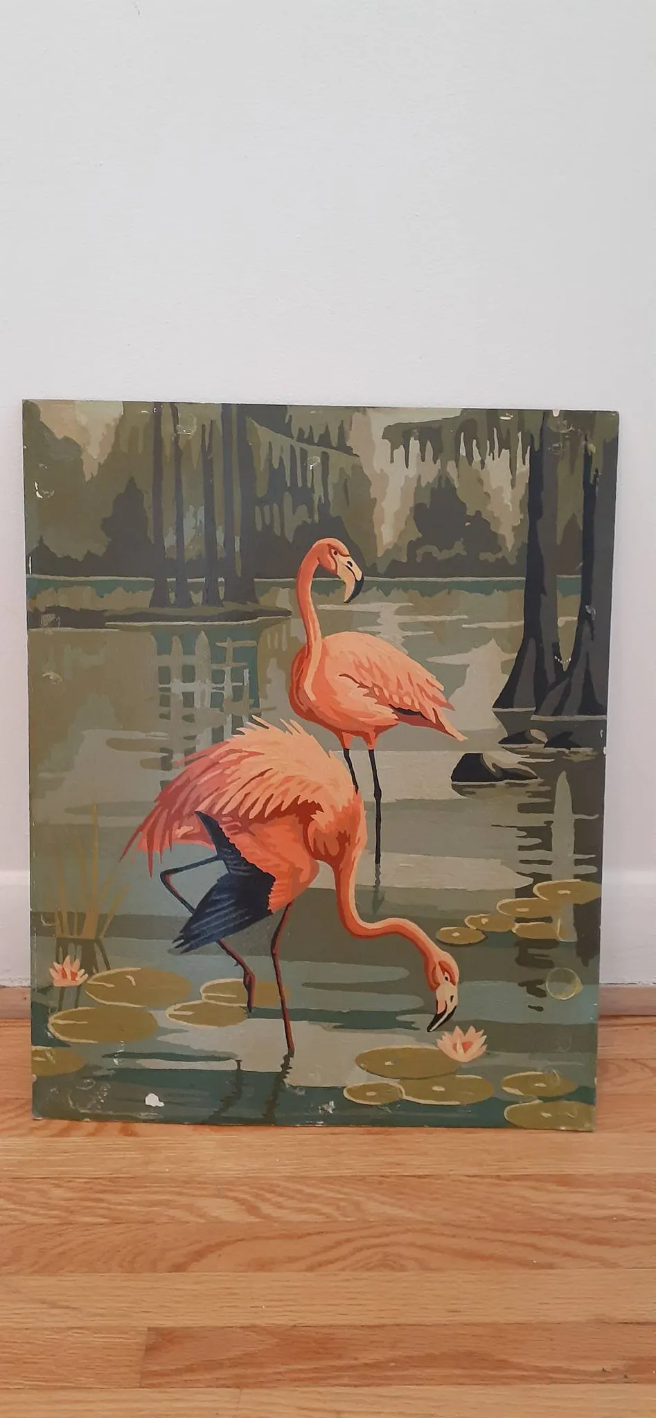 Vintage Paint By Number Flamingo photo 1